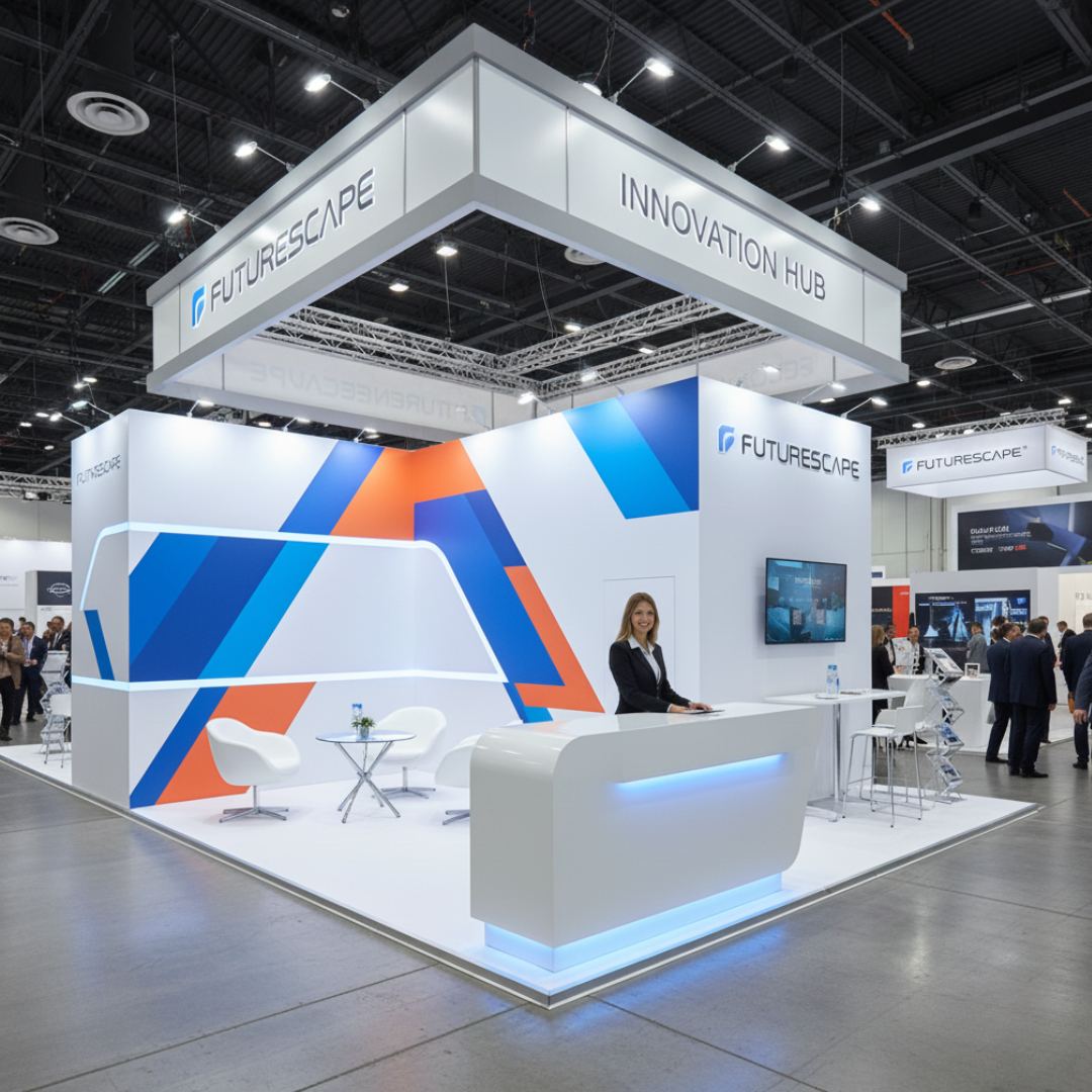 10x10 custom trade show booth design