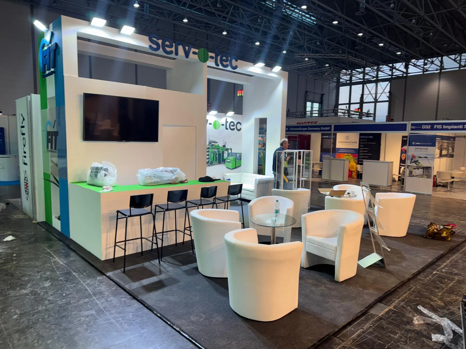 Serv-o-tec GmbH exhibition booth at Tissue World Düsseldorf 2025, Germany