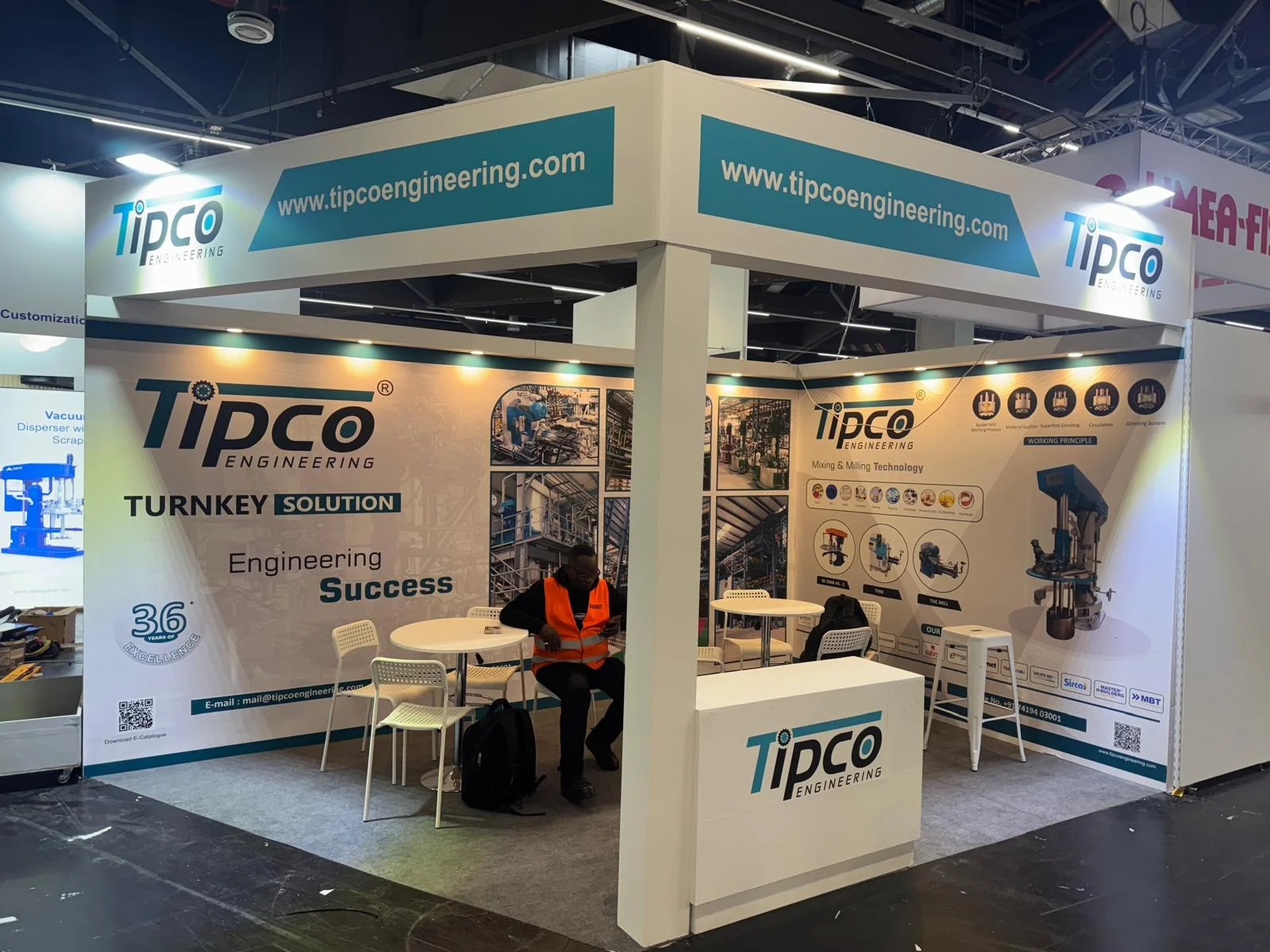 Tipco exhibition booth at European Coatings Show 2025, Nuremberg, Germany