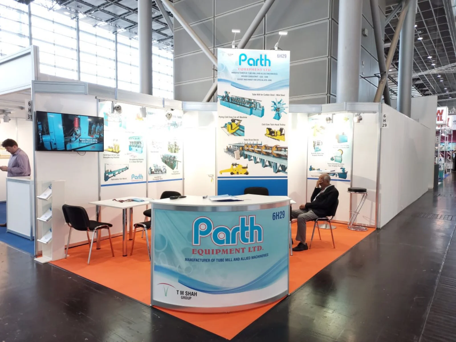 Parth Equipment Ltd exhibition booth at Tube Düsseldorf, Germany