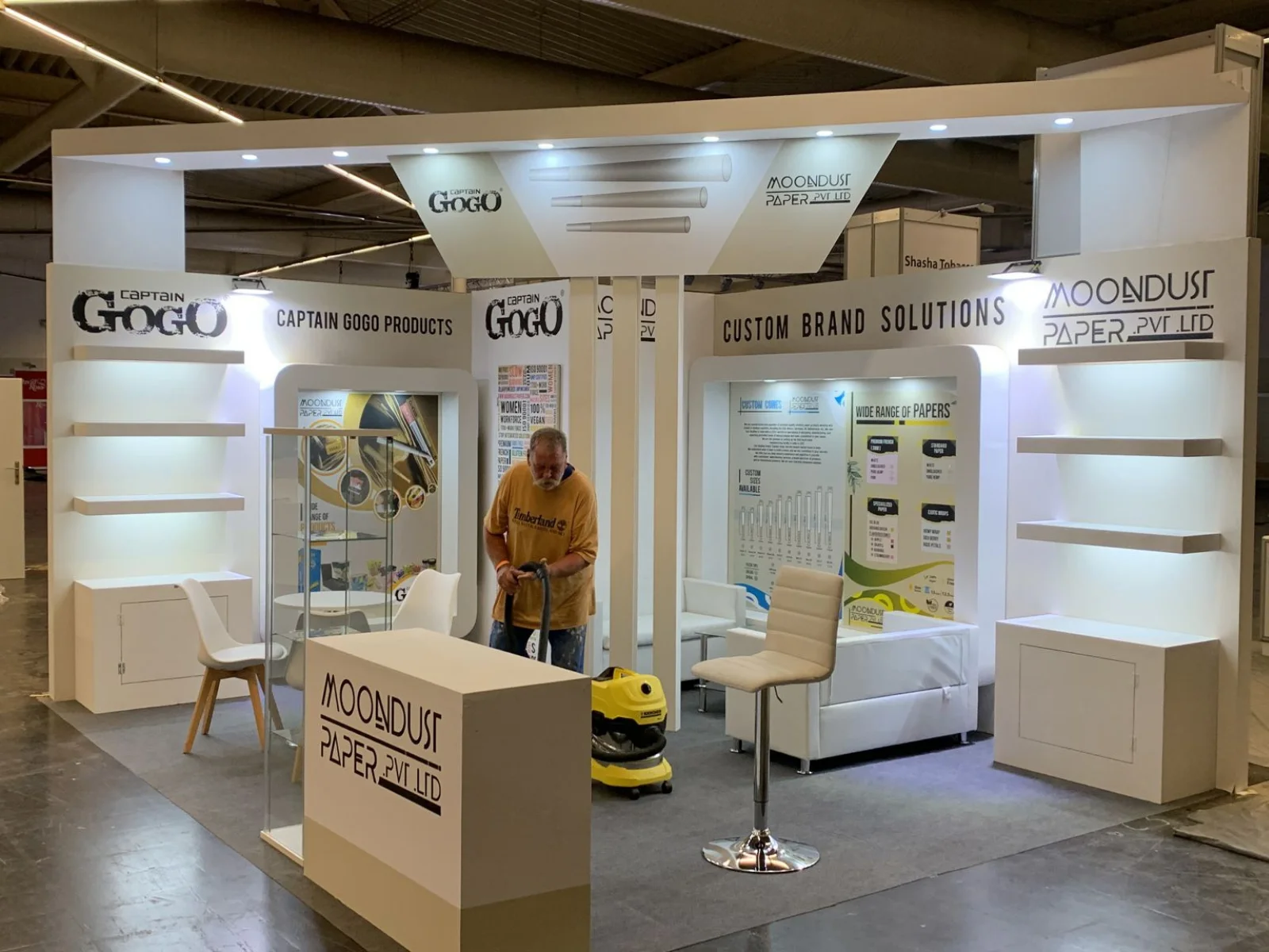 Moondust Paper exhibition booth at InterTabac, Dortmund, Germany