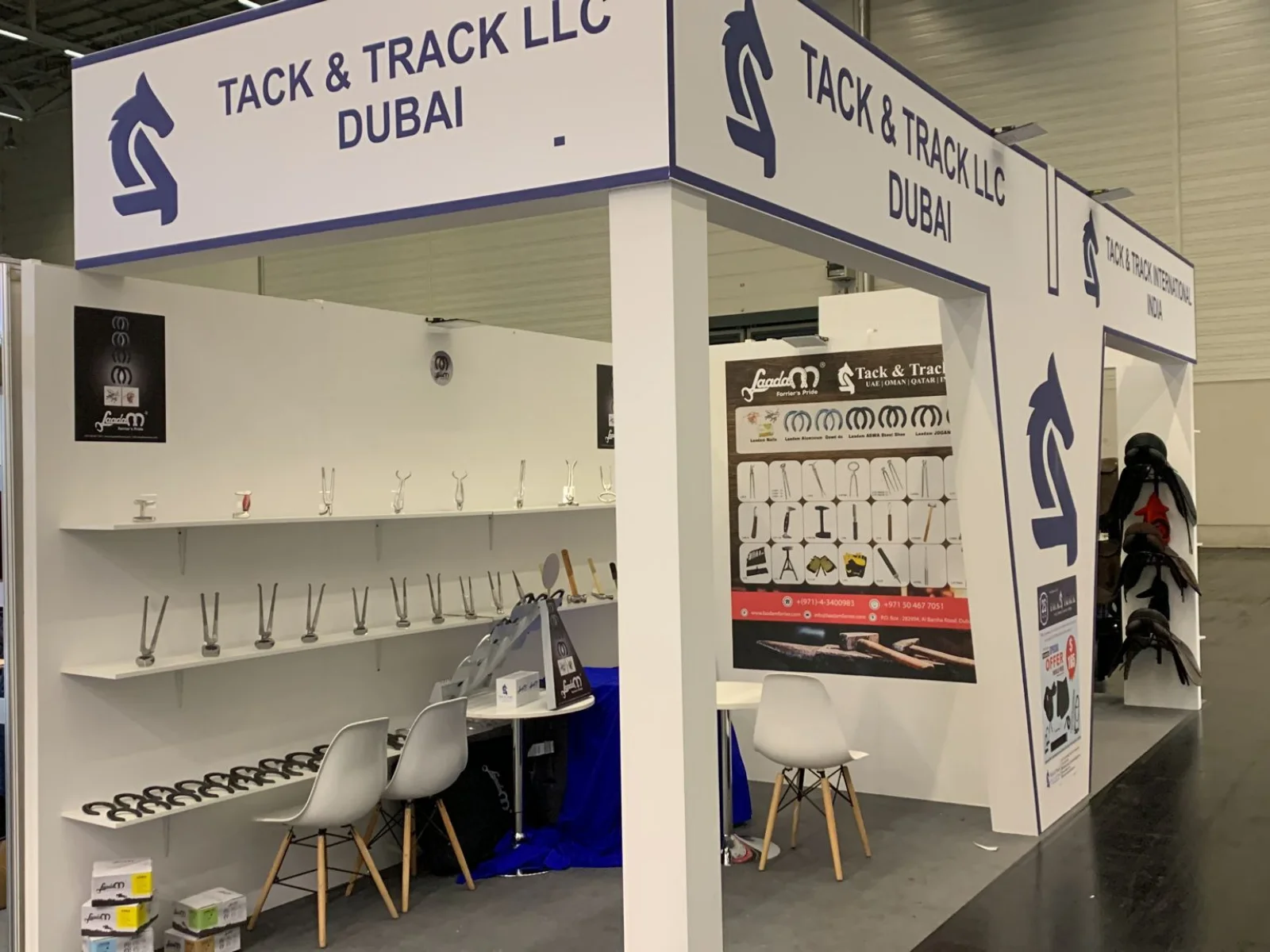 Tack & Track exhibition booth at Spoga Horse 2024, Germany