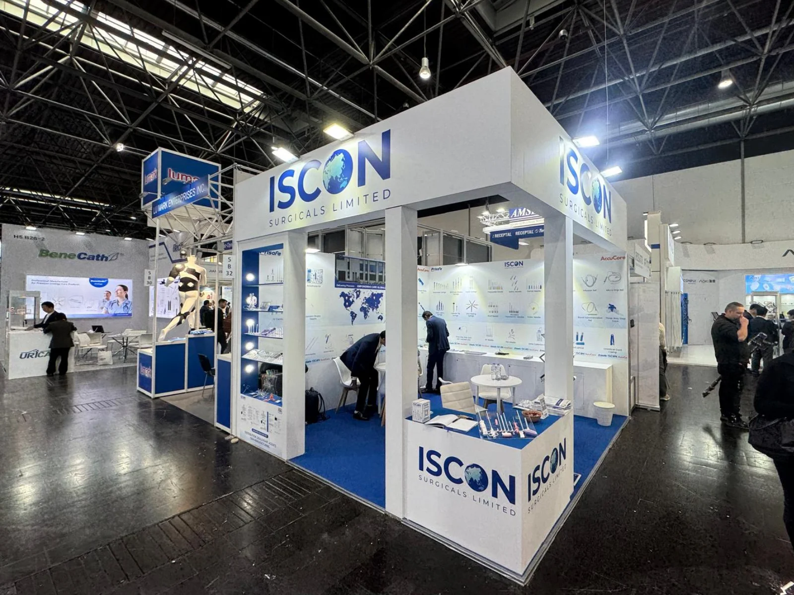 ISCON exhibition booth at Medica 2025, Messe Düsseldorf, Germany