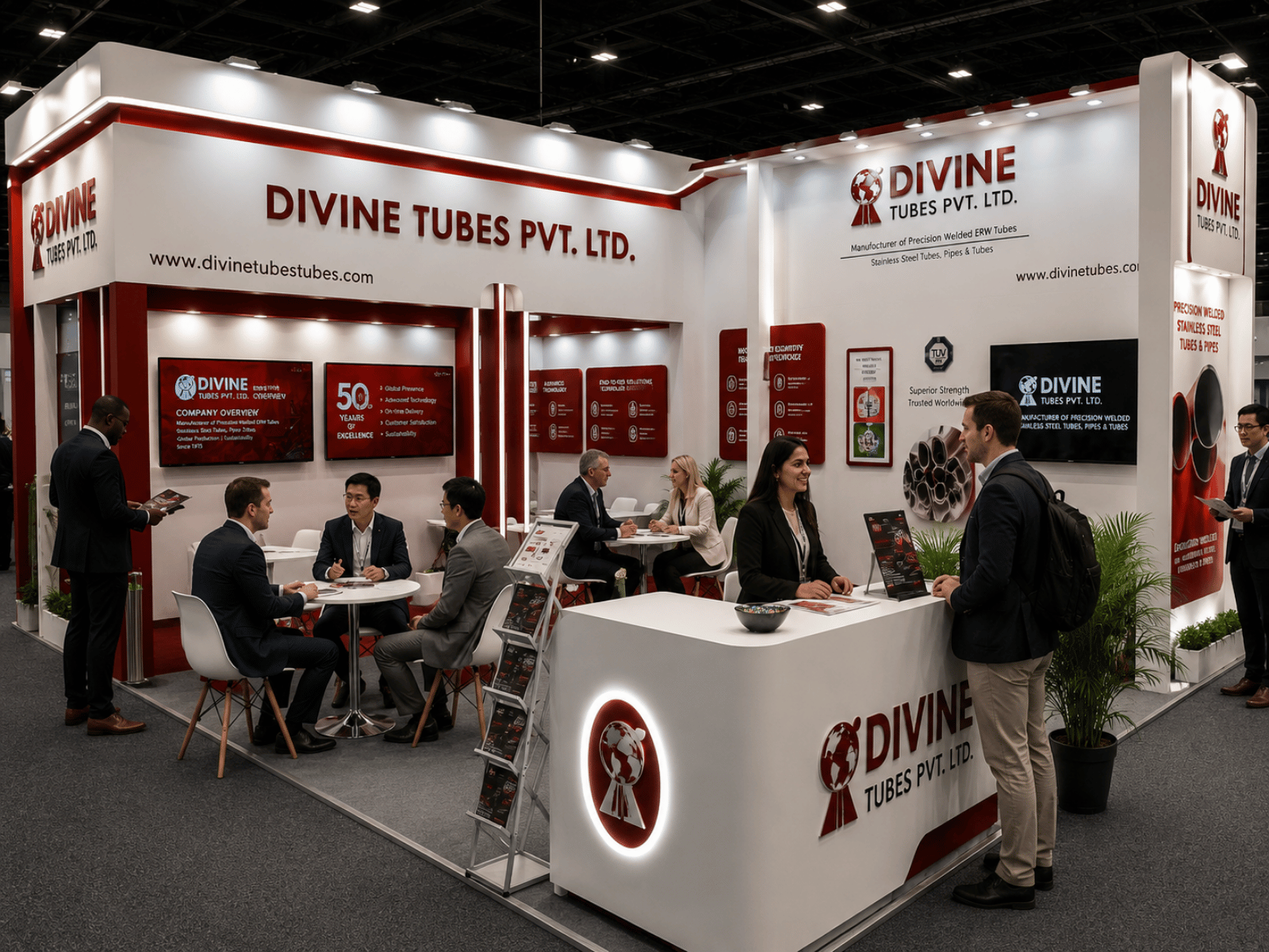 Divine Tubes exhibition stand at Wire & Tube , Germany