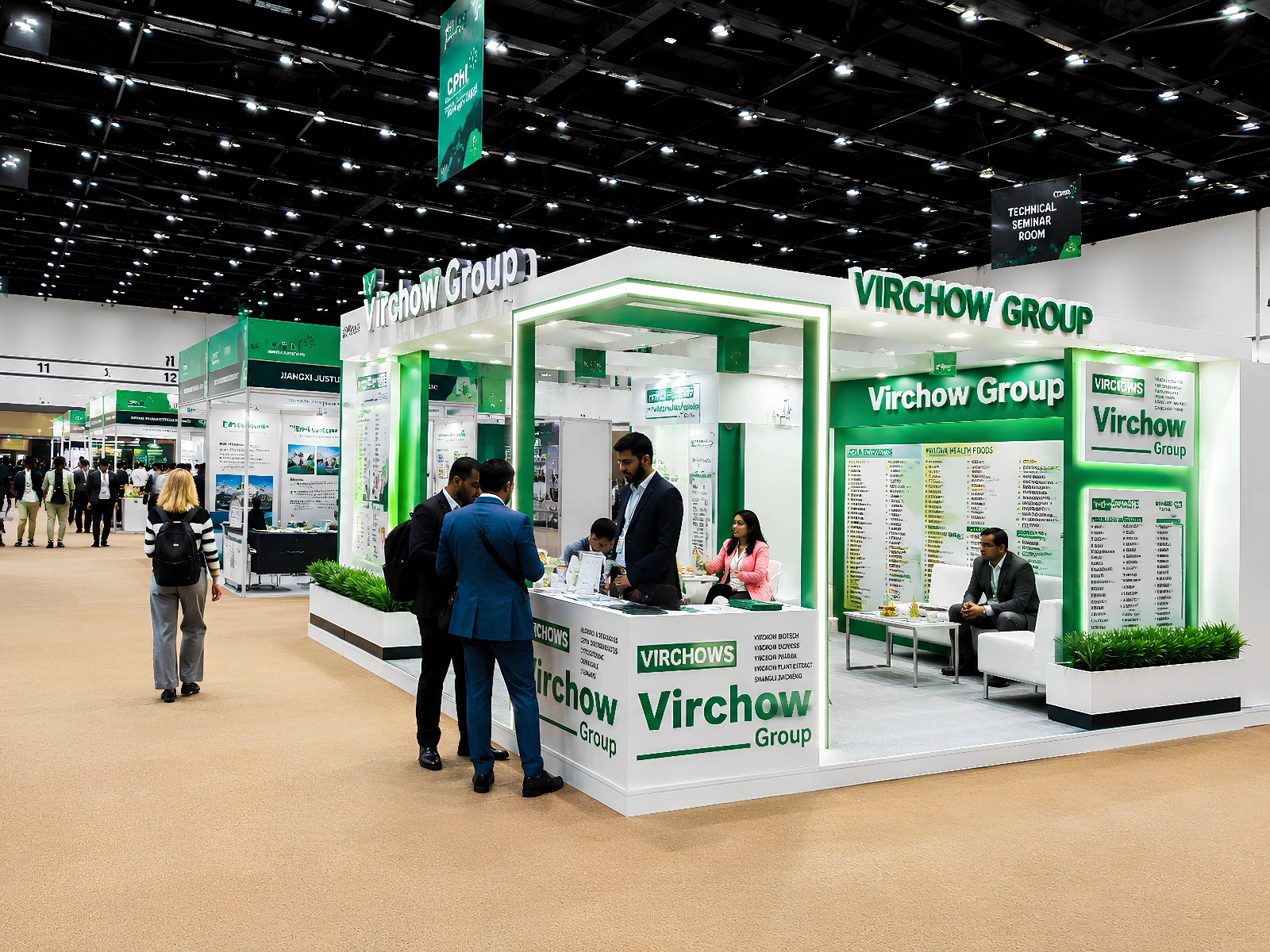 Virchow Group exhibition booth at CPHI SEA 2026 Bangkok, Thailand