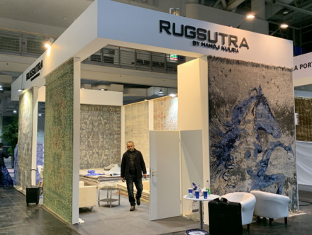 Expo Booth Design and Graphics Printing - Rug Sutra Booth by Expo Creators, Offering Custom Trade Show Solutions and Branding Displays.